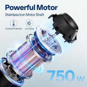 VIVOHOME 1HP motor label; efficient performance and reliable operation.