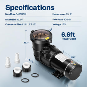 VIVOHOME pump connector kit and manual for tool-free installation.