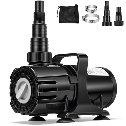VIVOHOME pump with stepless flow control for precise fountain tuning.