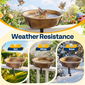 VIVOHOME rust-resistant metal frame prevents wobble when birds land