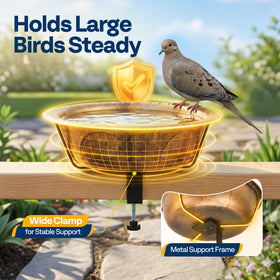 VIVOHOME three-and-a-half-inch deep bowl suits bird bathing