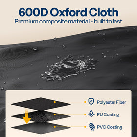 VIVOHOME weatherproof cover in 600D Oxford fabric protecting dry firewood