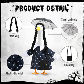 VIVOLOOM goose umbrella accessory secures the outfit on the neck