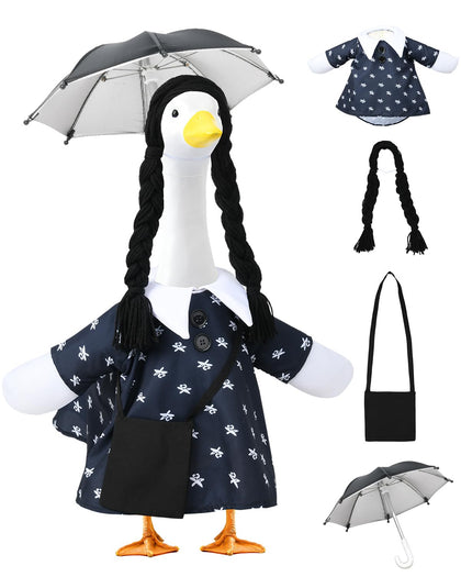 VIVOLOOM porch goose outfit with black dress for Halloween display