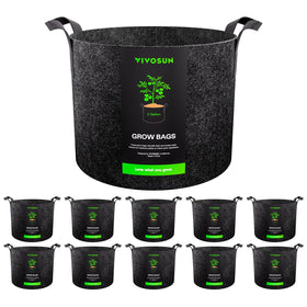 VIVOSUN 10-pack grow bags close-up showing durable fabric for robust growth