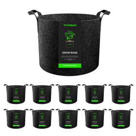 VIVOSUN 10-pack grow bags hero view shows sturdy fabric for flexible gardening