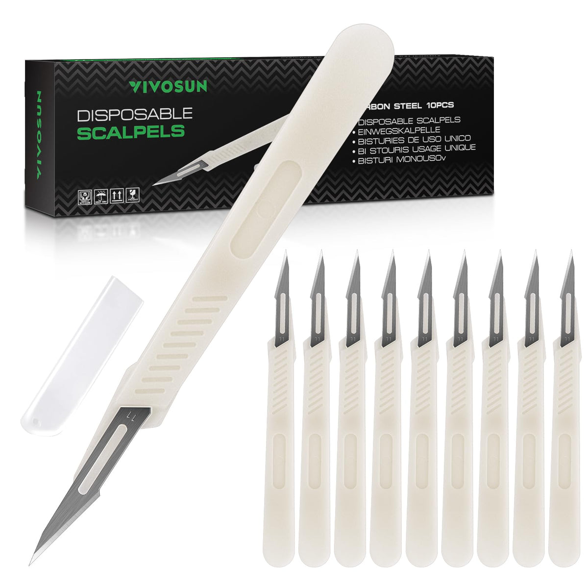 VIVOSUN high-carbon blade shown for accurate propagation cuts.