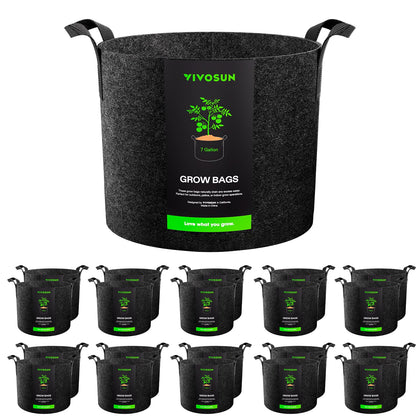 VIVOSUN 20-pack 7-gallon grow bags—ready for planting and easy transport.