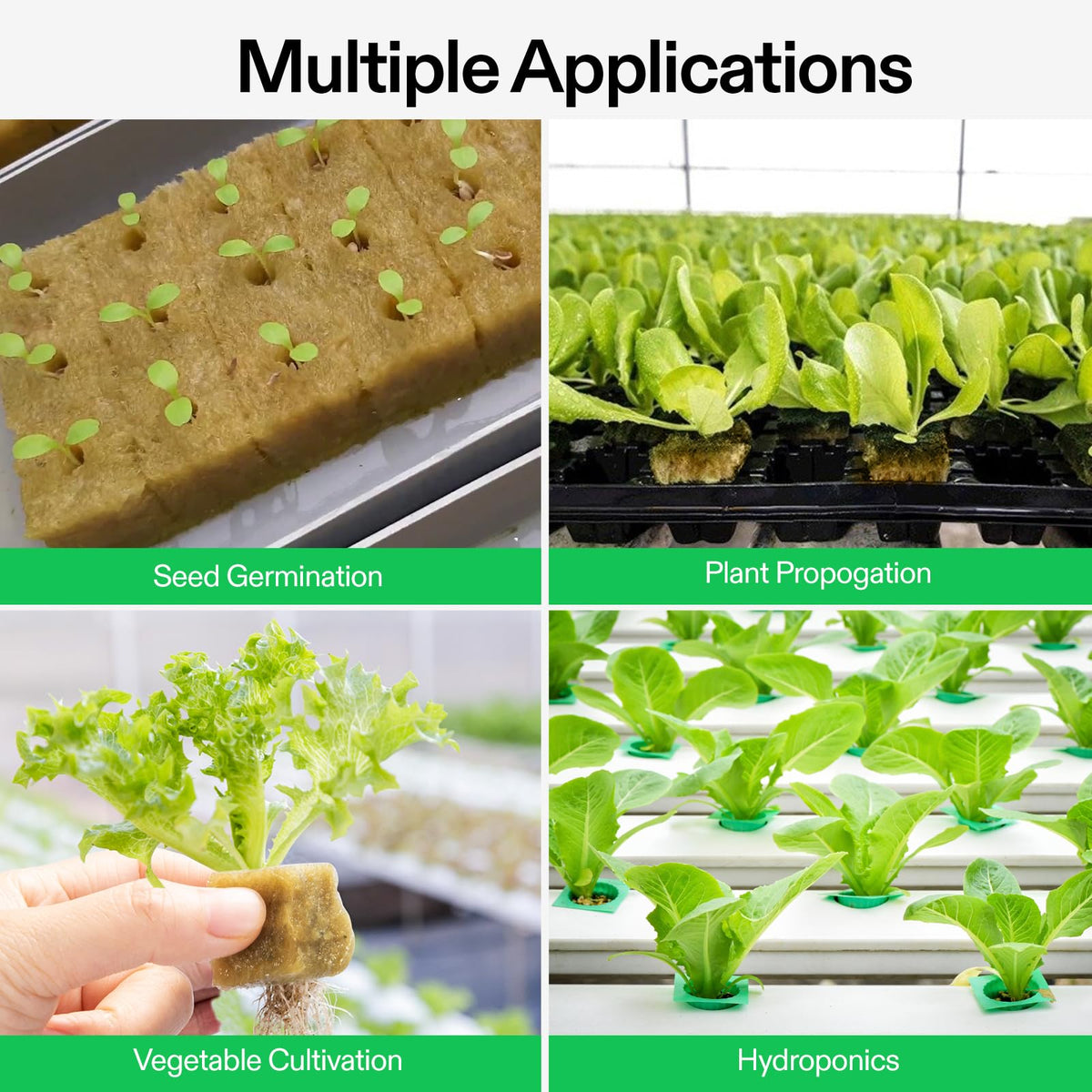 VIVOSUN 224 plug rockwool pack depicted for hydroponic setups