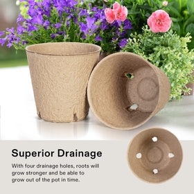 VIVOSUN peat pot measures 3.15 inches outer diameter for versatile starts