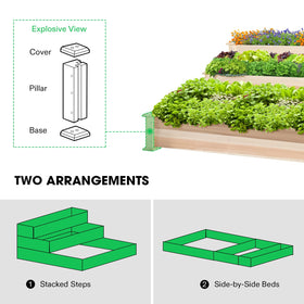VIVOSUN bed with customizable tiers for herbs, flowers, and vegetables