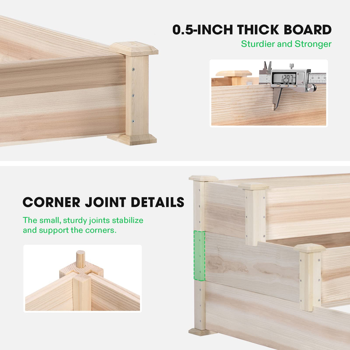 VIVOSUN durable fir wood construction designed for outdoor use