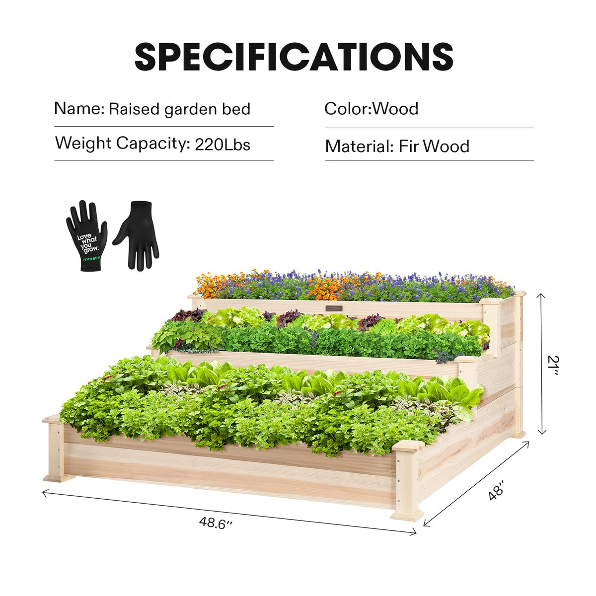 VIVOSUN garden bed layout offering two arrangement options for space optimization