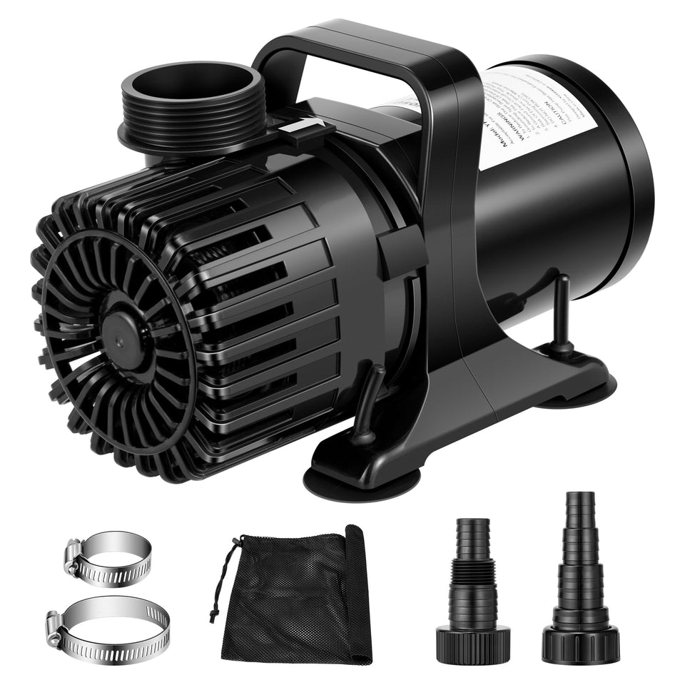 VIVOSUN 3000 GPH pump with barrier bag for easier maintenance and reduced clogging