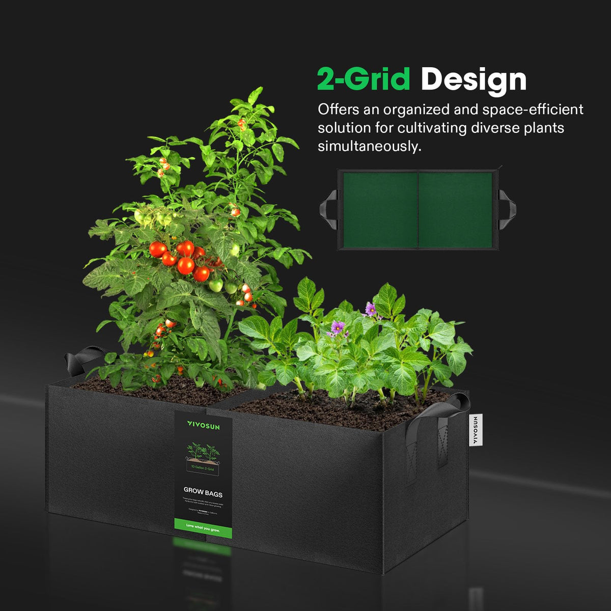 VIVOSUN breathable fabric enhances air pruning and root health.