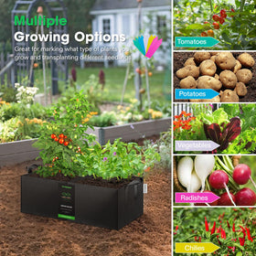 Foldable and washable VIVOSUN grow bags for reuse and storage.