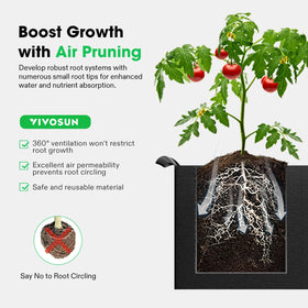 VIVOSUN grow bags include plant labels for easy tracking.