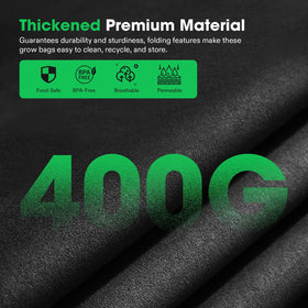 VIVOSUN grow bags with reinforced handles for stable transport and easy moving.