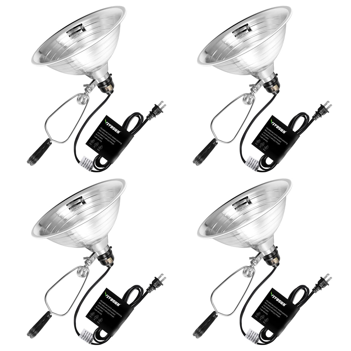 VIVOSUN clamp lamp base shows sturdy shelf mounting for versatile setups