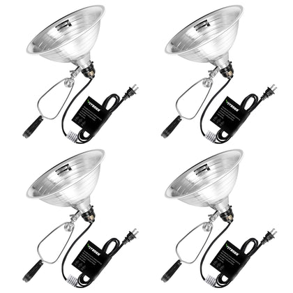 VIVOSUN clamp lamp base shows sturdy shelf mounting for versatile setups