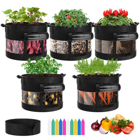 VIVOSUN potato grow bag with 360° visibility for easy root observation.