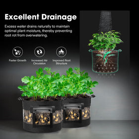 VIVOSUN blackout cloth blocks light to improve tuber quality.