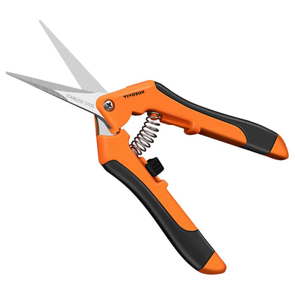 VIVOSUN six-pack orange pruning shears ready for precise trimming of roses