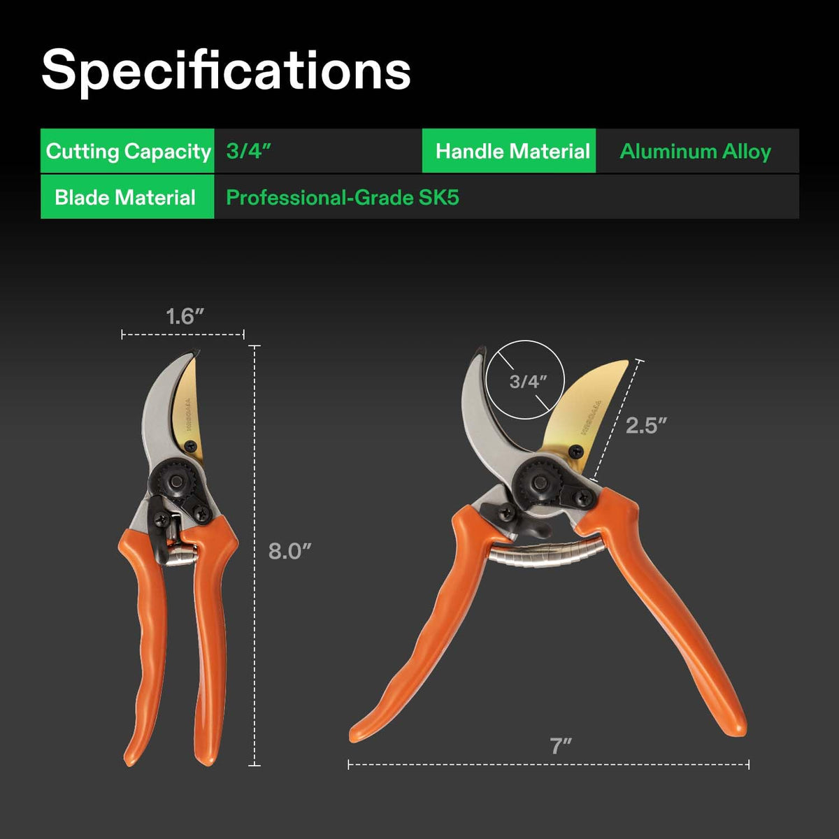VIVOSUN pruning shears safety lock keeps blades secure during storage