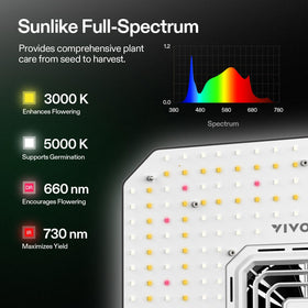 VIVOSUN AeroLight A100SE integrated circulatory fan balances canopy airflow and temp