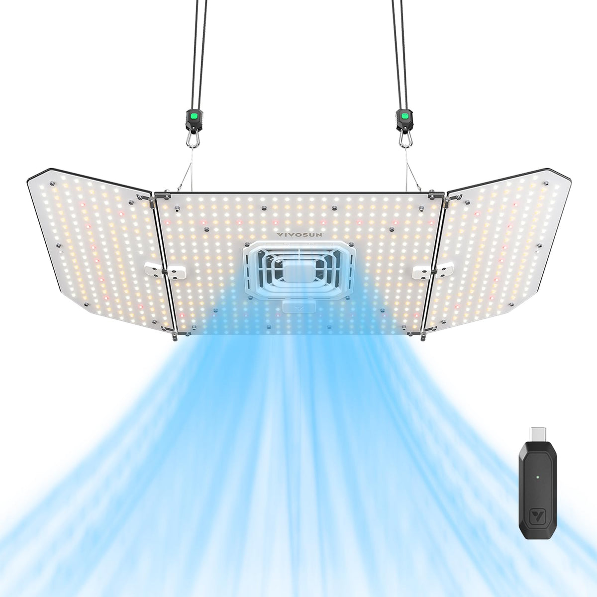 VIVOSUN AeroLight Wing AW200SE with integrated circulation fan for balanced canopy airflow.
