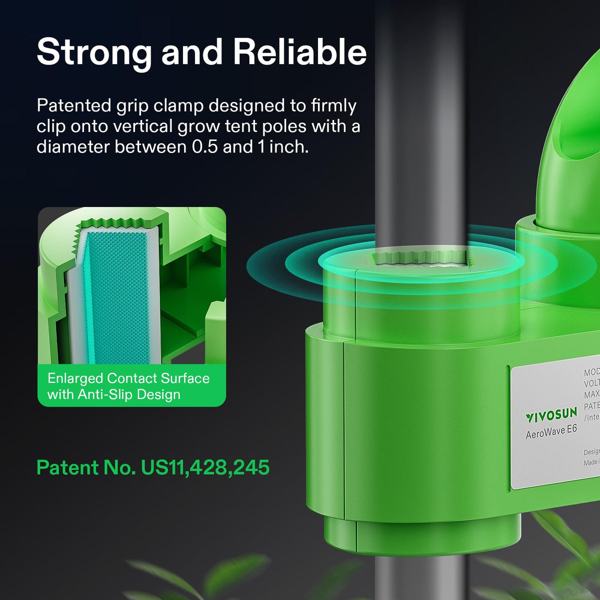 IP-54 weatherproof design suits humid grow tent environments.