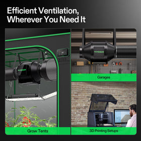 AeroZesh G4 inline duct fan mounted in tent for quiet, powerful ventilation.