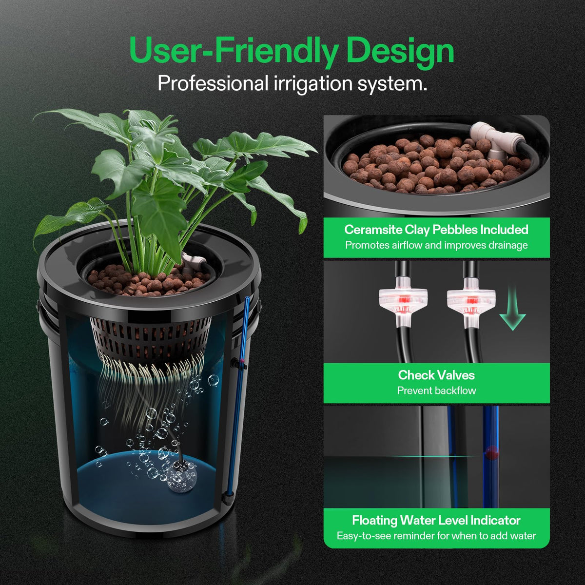 VIVOSUN air pump delivers strong aeration to support root health.