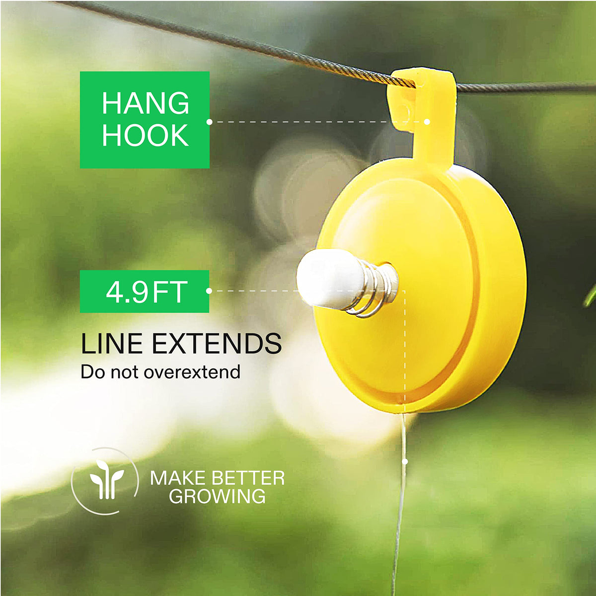 VIVOSUN automatic tightening plant yoyo maintains tension as plants grow.