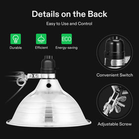 VIVOSUN ball-joint adjustable clamp lamp with multi-angle control for precise lighting