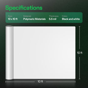VIVOSUN Panda film dual-sided design blocks light and reflects for coverage.