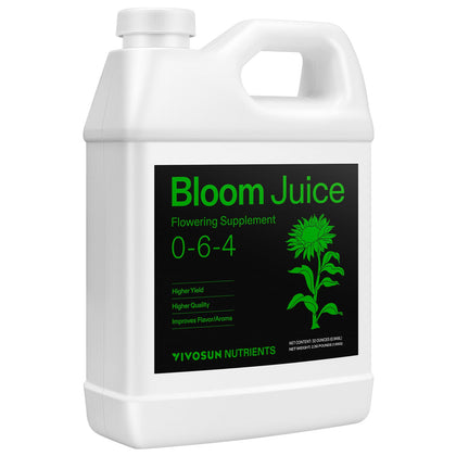 VIVOSUN Bloom Juice bottle showing flowering boost and aroma potential.