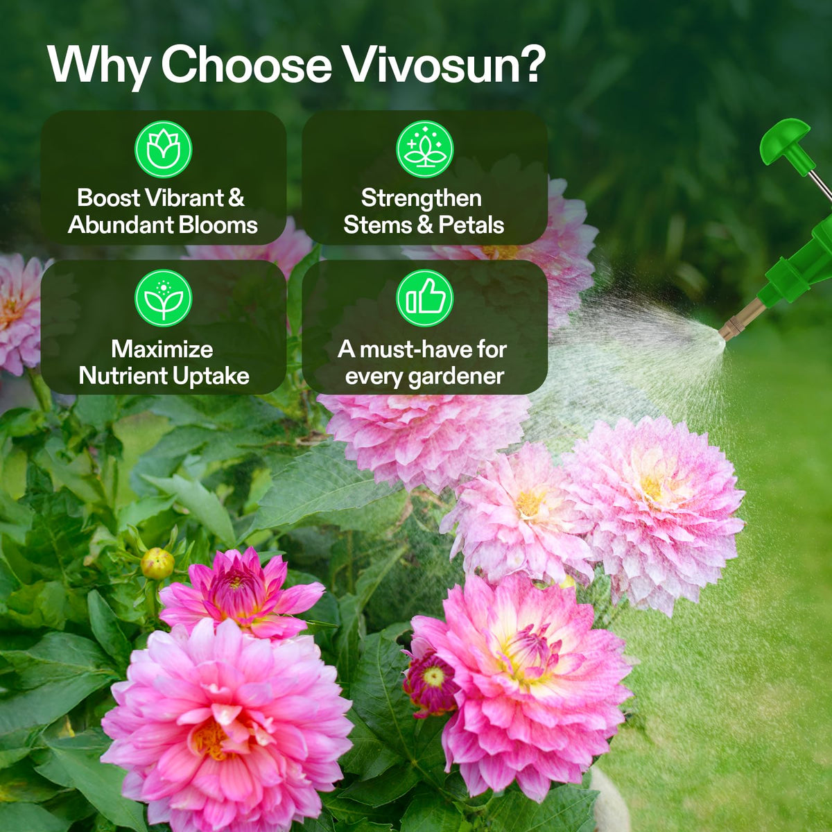 VIVOSUN Bloom Juice bottle features optimized P-K blend for robust flowers.