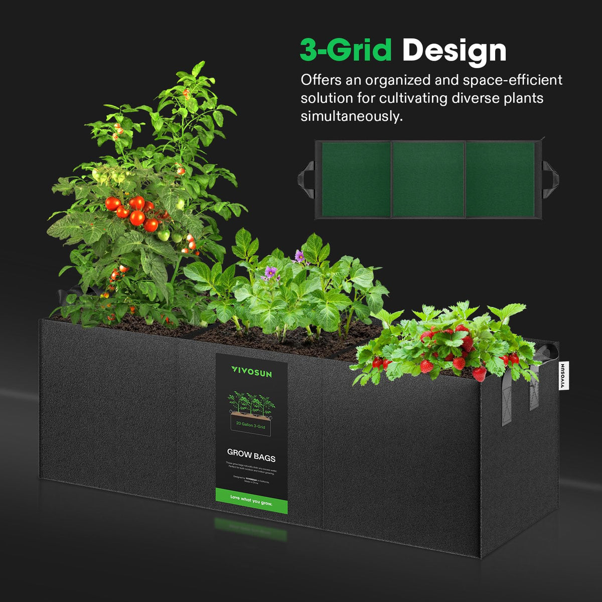 VIVOSUN breathable fabric promotes air pruning and healthier roots