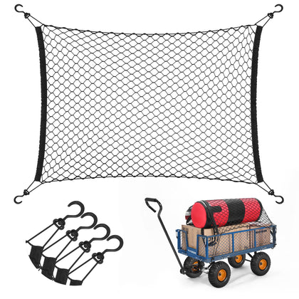 VIVOSUN cargo net on a garden wagon securely holds items during transport.