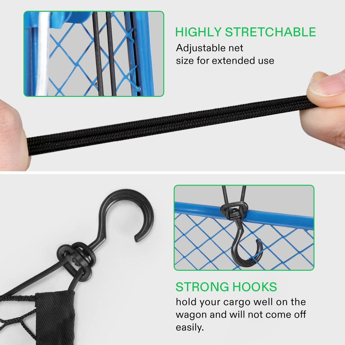 VIVOSUN cargo net includes a storage bag for tidy organization.