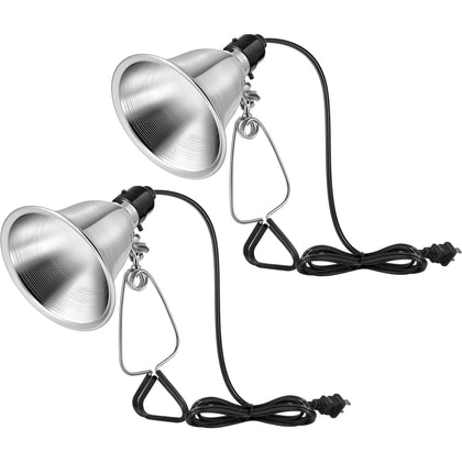 VIVOSUN clamp lamp with ball joint offers versatile multi angle lighting on a shelf