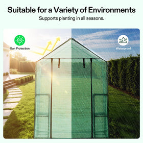 VIVOSUN clear PVC cover close-up emphasizing durability and sun protection.