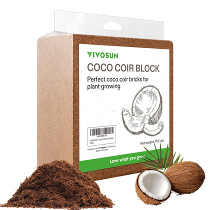 VIVOSUN coco coir brick packaging, compact and easy to store.