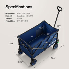 VIVOSUN wagon brakes prevent slipping on slopes
