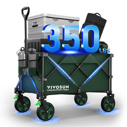 VIVOSUN collapsible wagon in compact fold for easy transport.