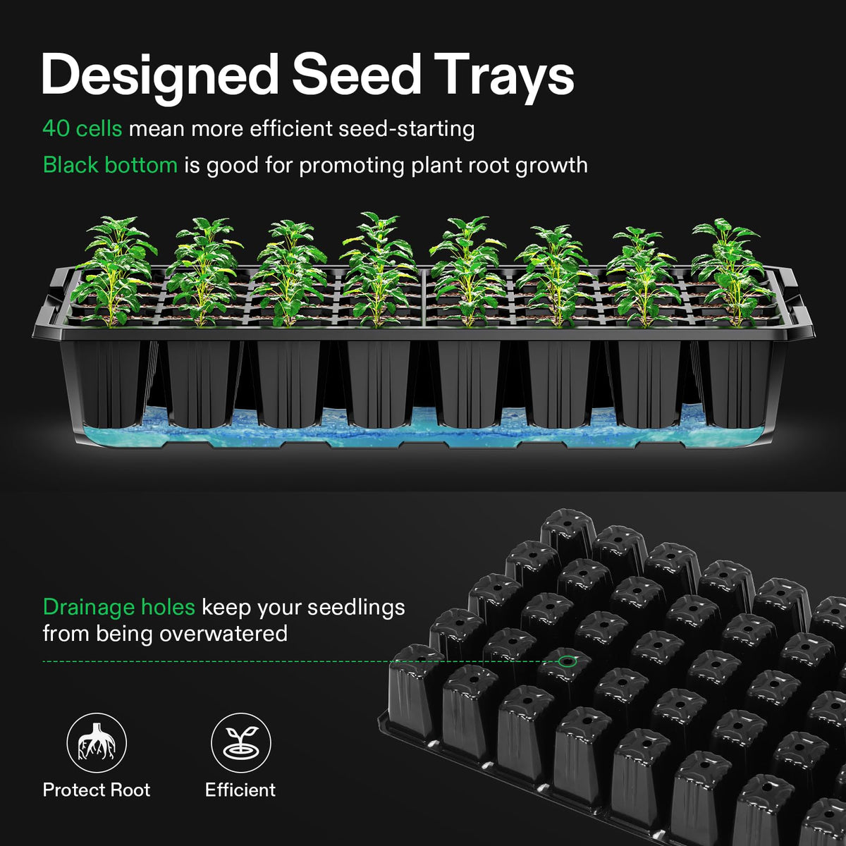 VIVOSUN easy-to-transplant seed starter system simplifies potting