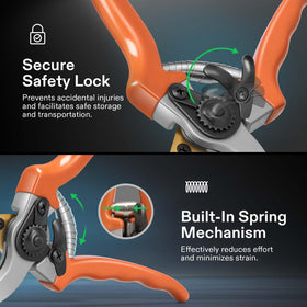 VIVOSUN ergonomic non-slip handle for comfortable extended pruning sessions