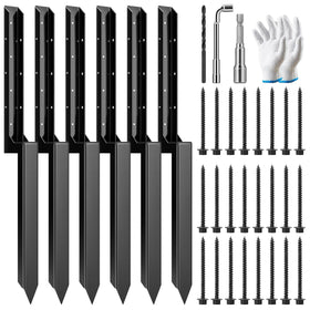 VIVOSUN fence post repair kit ground spike stabilizes posts for a straight, secure fence.