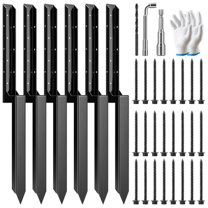 VIVOSUN fence post repair kit ground spike stabilizes posts for a straight, secure fence.